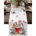 thumbnail image 1 of Christmas Table Runner 108 Inches Long, Gingerbread Man Coffee Cappuccino White Kitchen Dining Table Decoration Winter Holiday Table Runner for Home Party Decor13x108 Inch, 1 of 6