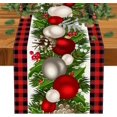 thumbnail image 1 of Christmas Table Runner 108 Inches Long,Red Buffalo Plaid Christmas Table Decorations Runner,Xmas Decorations Clearance,Xmas Holiday Kitchen Dining Tables Decoration for Home Christma Decor, 1 of 7