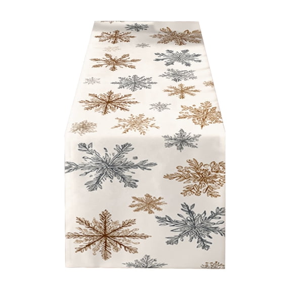 Christmas Table Runner, 12.99X72.05 Inch Table Decor, Soft Durable Festive Dining Table Cloth Strip for Christmas Holiday Party Indoor Home Dining Room Seasonal Atmosphere Decoration