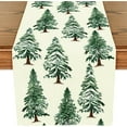 thumbnail image 1 of Christmas Table Runner - 13 x 72 Inch - Seasonal Winter Xmas Holiday Farmhouse Style Kitchen Dining Table Decoration for Indoor Outdoor Home Party - Tree, 1 of 4