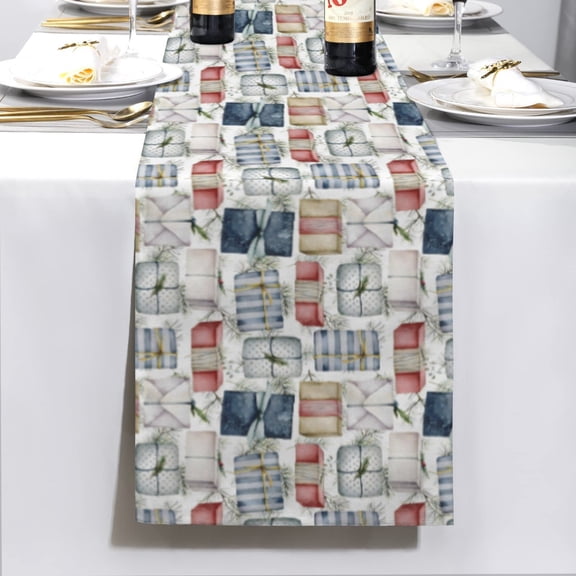 Christmas Table Runner | Antique Gifts | Holiday Dinner Table Decor