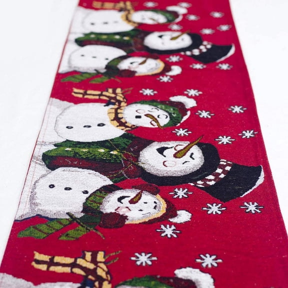 Christmas Table Runner, Burlap Snowman Table Runners, Red Christmas Table Runner Perfect for Dinner Parties, Christmas, Wedding, Holidays
