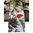 thumbnail image 1 of Christmas Table Runner Cardinal Bird Table Runners Berry Snowflake Pine Branch Cotton Linen Dresser Scarf Kitchen Dining Table Decor for Christmas Holiday Party Decor 13x90 Inch, 1 of 9