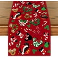 thumbnail image 1 of Christmas Table Runner Christmas Cartoon Mouse Table Cover New Year Winter Xmas Decor Red Christmas Decorations for Home Party, 1 of 6