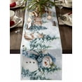 thumbnail image 1 of Christmas Table Runner Deer Snowman Table Runners Pine Tree Squirrel Snowy Forest Cotton Linen Dresser Scarf Kitchen Dining Table Decor for Christmas Holiday Party Decor 13x36 Inch, 1 of 9