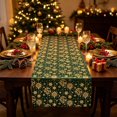 thumbnail image 1 of Christmas Table Runner Golden Snowflake Design Washable for Dining Table Holiday Party Home Decor, 1 of 6