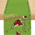 thumbnail image 1 of YIBAGA Table Runner, Merry Christmas Runner for Table Green Decorations,  13x36 inch, Polyester, 1 of 7