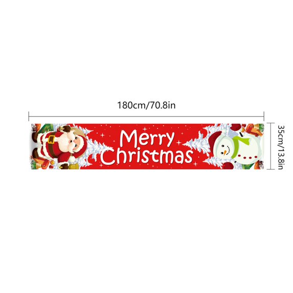Christmas Table Runner Linen Decorative Table Cloth with Tassels for Washable Wrinkle Resistant Table Runners for Christmas Party Dinner, Xmas Theme Dining Room, 14X71 Inches