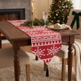 thumbnail image 1 of Christmas Table Runner Long Table Decor Scarf With Tassel For Holiday Dining Table, 1 of 5