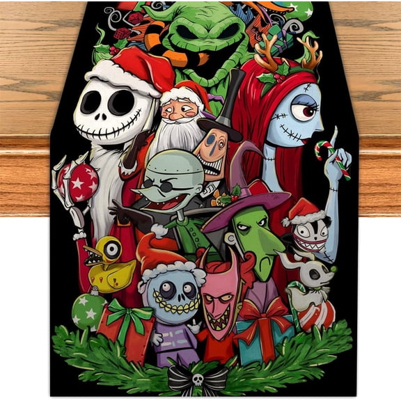 Christmas Table Runner Navidad Kitchen Dining Table Centerpiece Winter Xmas Decor Merry Christmas Decorations for Home-72 Inches Long