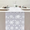 thumbnail image 1 of Christmas Table Runner,Red Snowflake Table Runner,Seasonal Winter Table Runner,Snowflakes New Year Table Decorations,Christmas Table Runner Holiday Dining Table Decoration For Home Party Decor, 1 of 6
