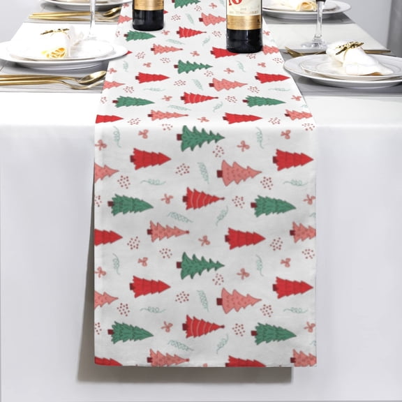 Christmas Table Runner | Ribbon Forest | Holiday Dinner Table Decor