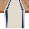 thumbnail image 1 of Christmas Table Runner Simple Blue Stripe Merry Christmas Long Runners for Winter Xmas Home Kitchen Dining Table Decoration 13 x 72 Inch, 1 of 5