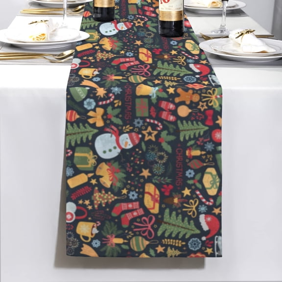 Christmas Table Runner | Tis The Season | Holiday Dinner Table Decor