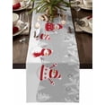 thumbnail image 1 of Christmas Table Runner Xmas Tree Snowman Table Runners Grey Pine Needles Snowflake Cotton Linen Dresser Scarf Kitchen Dining Table Decor for Christmas Holiday Party Decor 13x90 Inch, 1 of 9