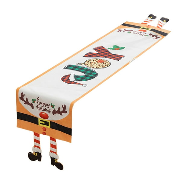 Christmas Table Runner with Seasonal Decoration Eye Catching Tablecloth for Home Office Shop Handmade Placemat