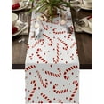 thumbnail image 1 of Christmas Table Runners Candy Cane Table Runner Dresser Scarves Non-Slip Table Cloth Decorations for Xmas Holiday Dinner Parties White Red Christmas Runner 13x36 inches, 1 of 7