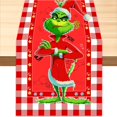 thumbnail image 1 of Christmas Table Runners Dining-Table Decoration 13x72 Inch Red and White Plaid Merry Christmas Tablecloth, Suitable for Winter in The Kitchen and Family Gatherings Decor Red, 1 of 6