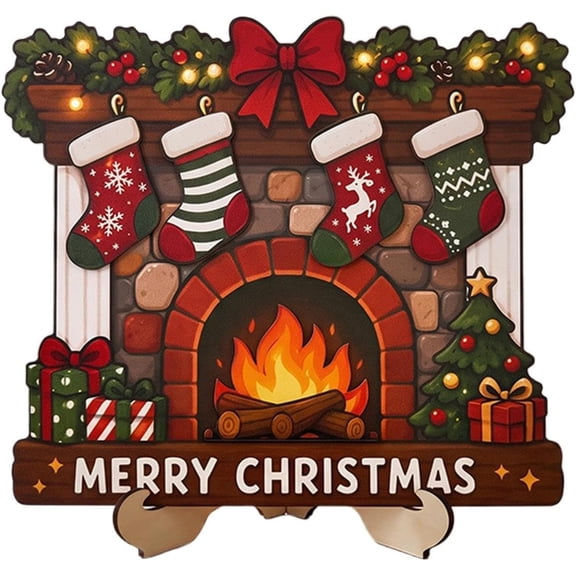 Christmas Table Signs – 3D Vintage Wood Block Home Decoration, Rustic Wooden Sign for Bedroom, Living Room, Mantel, Shelf, Desk, and Party Decor(Z)