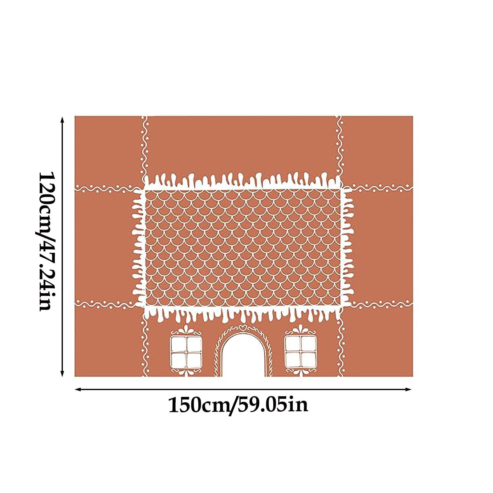 Christmas Table Tent Gingerbread House Tablecloth,Christmas Gingerbread ...