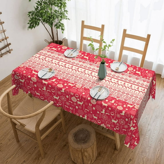 Christmas TableCloth, Xmax red Dinner Table Cloth,Christmas Decorations,Christmas Ornaments