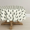 thumbnail image 1 of Christmas Tablecloth 60×60 Inch Round, Trees Black White Boho Washable Table Cover for Party Picnic Dinner Decor, 1 of 6