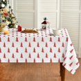 thumbnail image 1 of Christmas Tablecloth 60×84 Inch Rectangular, Trees Red White Boho Washable Table Cover for Party Picnic Dinner Decor, 1 of 6