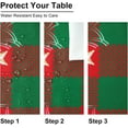 thumbnail image 1 of Christmas Tablecloth 60 Inch Round, Snowflake Table Cloth for Winter, Buffalo Plaid Tablecloth, Green Red Waterproof Table Cover for Kitchen, Dining, Holiday, 1 of 3