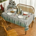 thumbnail image 1 of Christmas Tablecloth 60x84 Inch Rectangle,Christmas Tree Merry Christmas Xmas Winter Table Cloth Holiday Table Cover for Party Dinner Decor, 1 of 6