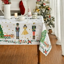 Christmas Tablecloth 60x84 Inch Rectangle,The Nutcracker Xmas Winter Table Cloth Holiday Table Cover for Party Dinner Decor