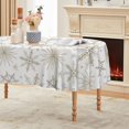 thumbnail image 1 of Christmas Tablecloth 70×70 Inch Round, Simple Snow Stick Figure Washable Table Cover for Party Picnic Dinner Decor, 1 of 6