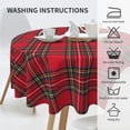 thumbnail image 1 of Christmas Tablecloth 70x70 Inch Round Red Green Buffalo Plaid Tablecloth Dust-Proof Wrinkle Resistant Rustic Christmas Table Cloth for Holiday Party Dining, 1 of 5