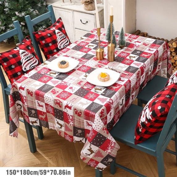 Christmas Tablecloth Beautiful Easy Care Kitchen A Christmas Decoration Lightweight Durable Christmas Tablecloth