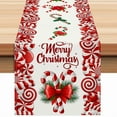 thumbnail image 1 of Christmas Tablecloth Candy Lettering Tablecloth Holiday Party Table Decor Tablecloth, 1 of 4
