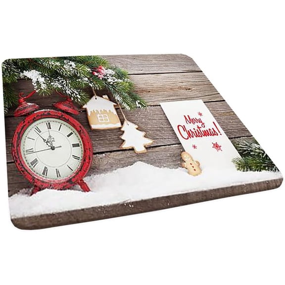 Christmas Tablecloth, Christmas Style Print, Elastic Edge, Suitable for Kitchen Party Picnic, Fit for 35"x35" Square Table