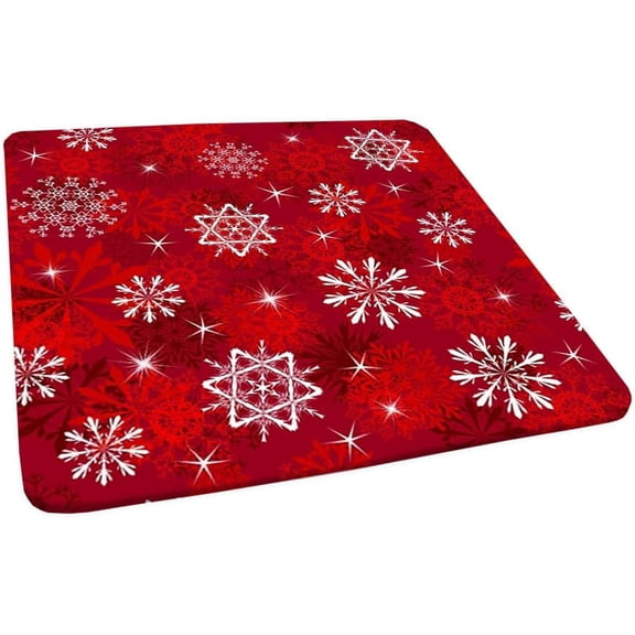 Christmas Tablecloth, Christmas Style Print, Elastic Edge, Suitable for Table Decoration, Buffet and Camping, Fit for 32"x32" Square Table