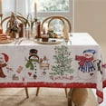 thumbnail image 1 of Christmas Tablecloth, Christmas Table Cloth Winter Snowflake Xmas Holiday Rectangular Tablecloth For Christmas Decor, Waterproof Wrinkle Free Red Christmas Tablecloth For Rectangle Tables 60 X 84, 1 of 6