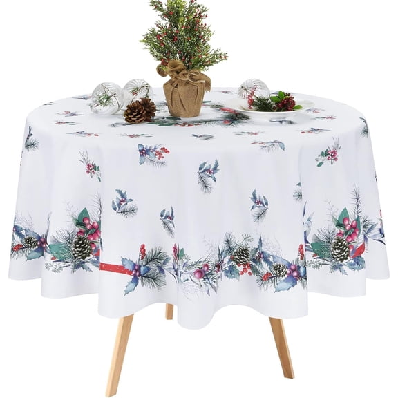 Christmas Tablecloth, Christmas Table Cloth for Winter Waterproof Christmas tablecloths Christmas Table Cover for Table Kitchen Dining Holiday