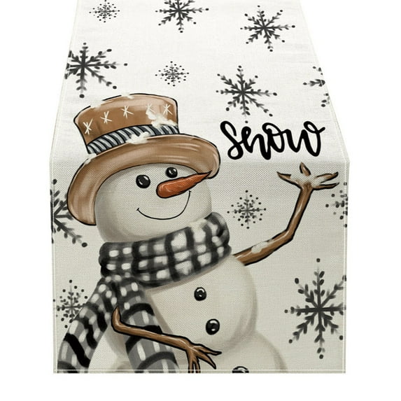 Christmas Tablecloth Christmas Tree Snowman Tablecloth Holiday Decoration Tablecloth