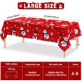 thumbnail image 1 of Christmas Tablecloth Decorations Fabric Snowman Table Cover 84 x 60 inch Rectangle Washable Polyester Winter Snowflakes Tablecloth for Xmas Holiday Birthday Wedding Party Supplies Decor(Red), 1 of 1