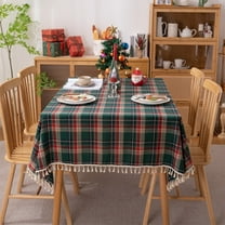 Christmas Tablecloth for Dining, Festive Holiday Table Setting, Xmas Surrounding Feeling Tablecloth, Home Dining Decor for Christmas & Daily Use, Seasonal Dining Cloth