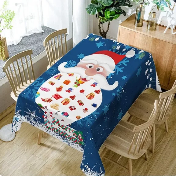 Christmas Tablecloth Dining Kitchen Table Cloth Chair Cover Xmas Pary Home Decor