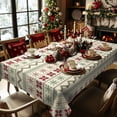 thumbnail image 1 of Christmas Tablecloth, Festive Table Cover for Home Dining, Cloth Material with Holiday Patterns, Easy to Clean and Reuse, Versatile for Parties and Daily Use, 1 of 6