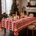 thumbnail image 1 of Christmas Tablecloth, Festive Table Cover for Home Dining, Cloth Material with Holiday Patterns, Easy to Clean and Reuse, Versatile for Parties and Daily Use, 1 of 6