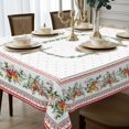 thumbnail image 1 of Christmas Tablecloth Holly Christmas Table Cloth, Washable Table Cover for Xmas Holiday, Dining, Party Decor - 60" X 102" Rectangle/Rectangular/Oblong, 1 of 1