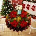 thumbnail image 1 of Christmas Tablecloth - Polyester Decorative Table Cover for Holiday Dining - Wrinkle-Resistant, Stain-Resistant, Machine and Hand Washable, Versatile for Tabletops, Desks, and Sideboards, 1 of 6