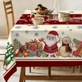 thumbnail image 1 of Christmas Tablecloth Rectangle 60 x 84 Inch, Christmas Table Cloth, Snowman Tablecloth Winter Xmas Santa Tablecloths for Kitchen Dining Decor, 1 of 8