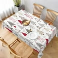 thumbnail image 1 of Christmas Tablecloth Rectangle 60 x 84 Inch, Christmas Trees Tablecloths Polyester Winter Xmas Table Cloth for Holiday Parties Kitchen Dining Indoor Outdoor, 1 of 5