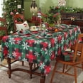 thumbnail image 1 of Christmas Tablecloth Rectangle 60 x 84 Inch, Plaid Table Cloth with Snowflake Decorations, Spillproof Dust-Proof Wrinkle Resistant Washable Table Cloth for Christmas, Dining, Party & Holidays, 1 of 7