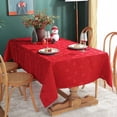 thumbnail image 1 of Christmas Tablecloth Rectangle, Jacquard Table Cloth Spillproof and Wrinkle Resistant with Christmas Tree Patterns for Dining Room & Holiday Decoration, 1 of 7